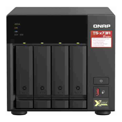 Qnap TS-473A-8G 4-Bay NAS AMD V1500B quad-core 2.2 GHz processor 8GB DDR4 RAM (max 64GB) 4x 2.5"/3.5" + 2x M.2 2280 PCIe Gen3 x1 slots 3y wty