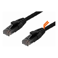 4Cabling 1m Cat6 RJ45-RJ45 Pack of 50 Ethernet Network Cable. Black