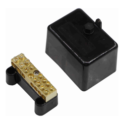 4C | Neutral Link 100A 500V 7 Hole - Black