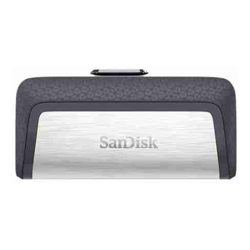 SanDisk 256GB Ultra Dual Drive Go 2-in-1 USB-C  USB-A Flash Drive Memory Stick 150MB/s USB3.1 Type-C Swivel for Android Smartphones Tablets Macs PCs