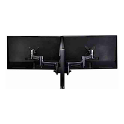 Atdec AWM Dual monitor arm solution 460mm articulating arms 400mm post Grommet clamp black