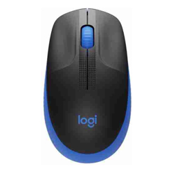 Logitech M190 Full Size Wireless Optical Mouse Black and Blue 