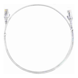 8Ware Cat6 Ultra Thin Slim Cable 0.50m / 50cm White Color Premium RJ45 Ethernet Network LAN UTP Patch Cord 26AWG for Data Only not PoE