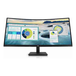HP P-SERIES P34HC G4 34 inch WQHD 3440X1440 100Hz 21:9 300NITS 3000:1 5M:1 178/178 VIEWING ANGLE SWIVEL TILT HEIGHT ADJUSTABLE PIVOT DP HDMI USB-C DP 65W POWER DELIVERY MONITOR