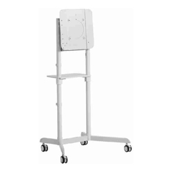 Atdec TV Cart White Mobile w/Rotation (Supports Up To 70" Devices / 70KG Weight Tolerance)