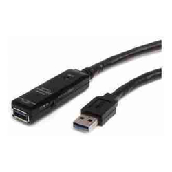 STARTECH.COM 10M USB3.0 A TO A Extension CABLE, M TO F, BLACK, LED, LTW