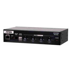 Aten 4 Port 1U 10A Smart PDU with outlet control, 4xC13 Outlets, 100 - 240 VAC, Two-level password security, Remote authentication support: RADIUS