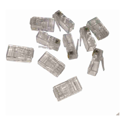 Cat 6 8 Position RJ45 One-Piece Modular Crimp Plug | Solid | 10 Pack