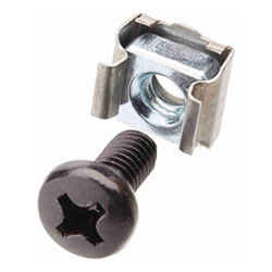 Astrotek M6 Cage Nuts  Screws (Pack of 10) Black Color Oxide Finish Phillips Drive Length Fully Threaded