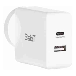 3Sixt Wall Charger ANZ 30W USB-C PD + 2.4A White