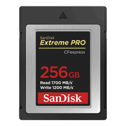 SanDisk 256GB Extreme PRO CFexpress Card Type B - SDCFE-256G-GN4NN READ 1700 MB/S Write 1200MB/S