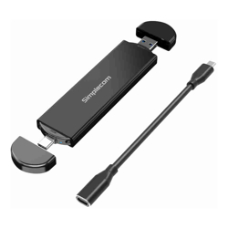 Simplecom (LS)Simplecom SE522 NVMe / SATA M.2 SSD to USB 3.2 Gen 2 Dual USB Connector Enclosure