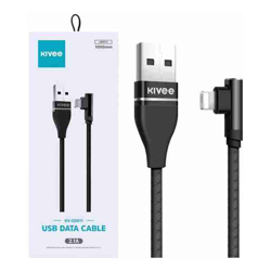 Kivee CG011 Angle Lightning to USB Charging Cable 1M Black