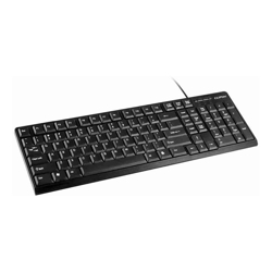 CLiPtec KLASSIC USB STANDARD Keyboard (SPILL-RESISTANT DESIGN) - Black