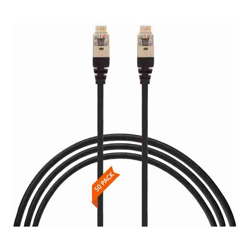4Cabling 2m Cat 6A RJ45 S/FTP Thin LSZH 30 AWG Pack of 50 Network Cable. Black