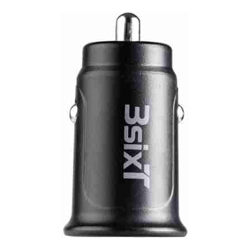 3Sixt Car Charger 30W USB-C + USB-A Black