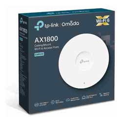 TP-Link EAP610 AX1800 Wireless Dual Band Ceiling Mount Access Point, WiFi 6, 1201 Mbps 5GHz, OMADA, Centralised Cloud, PoE+ Powered
