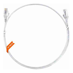 4Cabling 0.15m Cat 6 Ultra Thin LSZH Pack of 50 Ethernet Network Cable. White