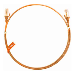 4Cabling 0.5m Cat 6 Ultra Thin LSZH Pack of 50 Ethernet Network Cable. Orange