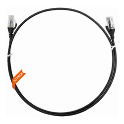 4Cabling 0.15m Cat 6 Ultra Thin LSZH Pack of 50 Ethernet Network Cable. Black