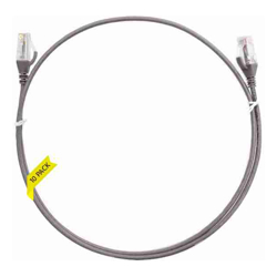 4Cabling 0.25m Cat 6 Ultra Thin LSZH Pack of 10 Ethernet Network Cable. Grey
