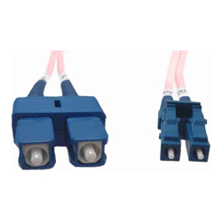 4Cabling 1m LC-SC OS1 / OS2 Singlemode Fibre Optic Cable: Salmon Pink