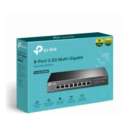 TP-Link TL-SG108-M2 8-Port 2.5G Desktop Switch, Super Fast Connection 2.5G NAS, 2.5G Server, 2.5G WiFi 6 AP, 4K Video, Wall Mountable, Plug and Play