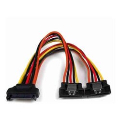 StarTech 6 inch Latching SATA Power Y Splitter Cable