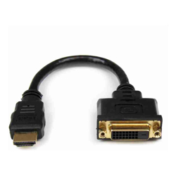 STARTECH.COM 0.2M HDMI to DVI-D ADAPTER CABLE, M to F, BLACK, LTW