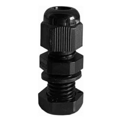 4C | 12mm Nylon Cable Gland Long Threaded with Washer - 40 Pack