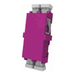 4Cabling LC OM3 / OM4 Multimode Through Coupler Flangeless Duplex | Erika Violet
