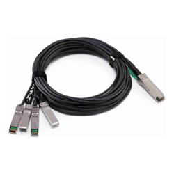 PlusOptic 40G DAC with QSFP+ to 4SFP+ connectors, 5M, Twinax, Passive Cable | PlusOptic DACQSFP+-4-5M-PLU