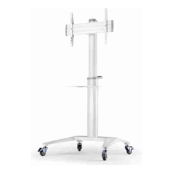 Atdec mobile TV Cart White AD-TVC-70A-W Supports Up to 70" & 70kg Adjustable height