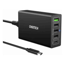 Choetech Q34U2Q 5-Port 60W PD Charger with 30W Power Delivery and 18W Quick Charge 3.0