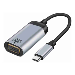Astrotek USB-C to VGA Male to Female Adapter 15cm cable support 1080P@60Hz QXGA QWXGA WUXGA UXGA Aluminum shell Gold plating for Windows Android Mac