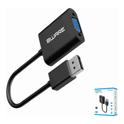 8ware DisplayPort DP to VGA Adapter Converter Cable Male to Female Retail Pack 4K Gold-Plated for Video Card PC Laptop MacBook to Monitor Projector TV
