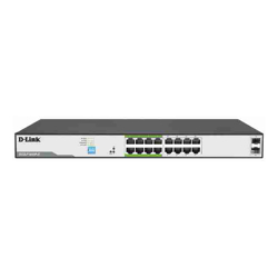 D-Link 18-Port Gigabit PoE Switch with 16 PoE+ Ports (8 Long Reach 250m) and 2 SFP Uplinks