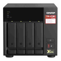 QNAP TS-473A-8G 4-Bay NAS, AMD V1500B quad-core 2.2 GHz processor, 8GB DDR4 RAM (max 64GB), 4x 2.5"/3.5" + 2x M.2 2280 PCIe Gen3 x1 slots, 3y wty