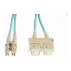 20m LC-SC OM4 Multimode Fibre Optic Cable: Aqua
