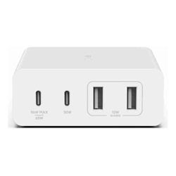 Belkin BOOSTCHARGE Pro 4-Port GaN Charger 108W - White (WCH010auWH), 4-port GaN charger includes 2x USB-C and 2x USB-A ports