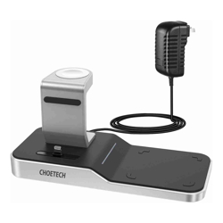 CHOETECH T316 4-in-1 Wireless Charging Station for iPhone/Apple Watch/iPod and all Qi Wireless Cell phones