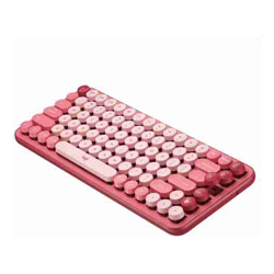Logitech POP Keys Wireless Mechanical Keyboard With Emoji Keys Hertbreaker Rose