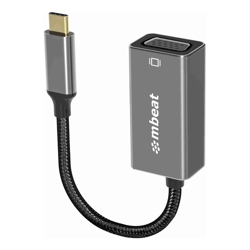 mbeat Elite USB-C to VGA Adapter Coverts USB-C to VGA Female Port  Supports up to19201080@60Hz Space Grey