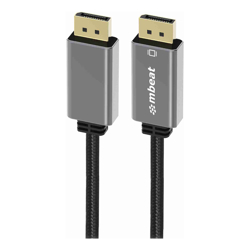 mbeat Tough Link 1.8m Display Port Cable v1.4 Connects Computer Laptop to HDTV Monitor Gaming Console Supports 8K@60Hz (76804320)  Space Grey