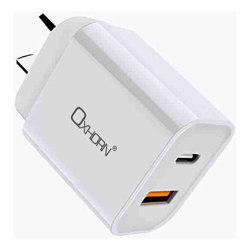 Just You PC Oxhorn USB Type-C and Type-A 3.0 Quick Charge 20W Charger
