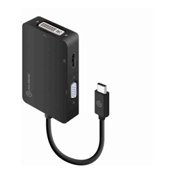 ALOGIC 3-in-1 USB-C to HDMI DVI VGA Adapter - Male to 3-Female