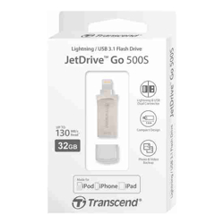 Transcend JetDrive Go 500 32GB Mobile Storage for iOS Devices - Silver