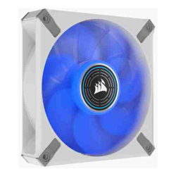 Corsair ML ELITE Series, ML120 LED ELITE WHITE, 120mm Magnetic Levitation Blue LED Fan with AirGuide, Single Pack