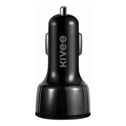 Kivee UT61 Car Charger with Triple USB Black