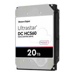 WD Western Digital WD Ultrastar DC HC560 20TB 3.5" SATA 7200 RPM  Cache 512MB 5-year limited warranty WUH722020BLE6L4 0F38785 (Base SE)